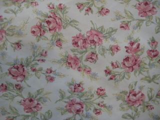 Vintage Eddie Bauer Home Pink Roses Beige Cotton Floral 2 Standard Pillowcases