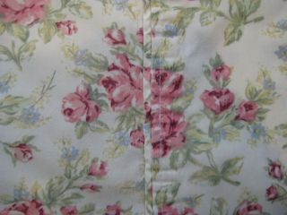 Vintage EDDIE BAUER HOME Pink Roses Beige Cotton Floral 2 Standard Pillowcases 2