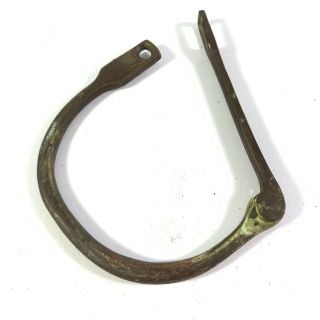Vintage Brass Metal Kit Bag Lock D Ring Ww1 / Ww2 Era