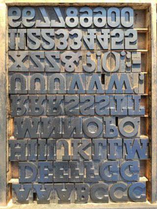 Antique Letterpress Wood Type Alphabet 54mm Printing Blocks Wooden Letters Adana