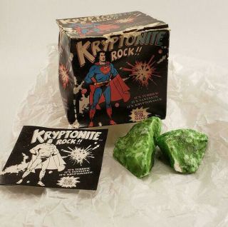 Vintage 1977 Superman Kryptonite Rock Dc Comics Glow In Dark