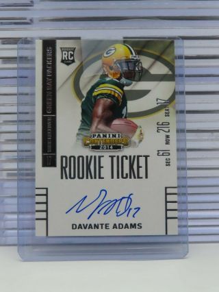 2014 Contenders Davante Adams Rookie Ticket Auto Autograph Rc Packers M26