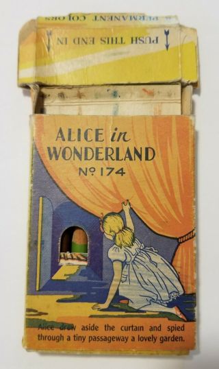 Vintage Box Of Eberhard Faber Alice In Wonderland No.  174 Colored Art Pencils