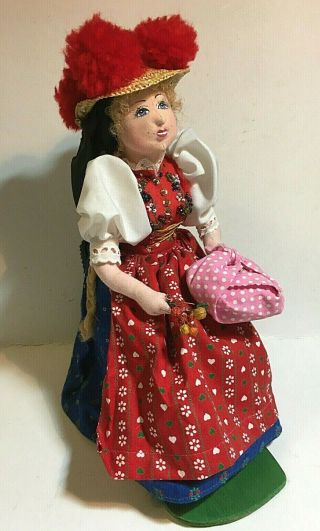 Vintage - 1979 - Handmade - Ilse Ludecke German Cloth Doll - 14 " Tall - Model 946