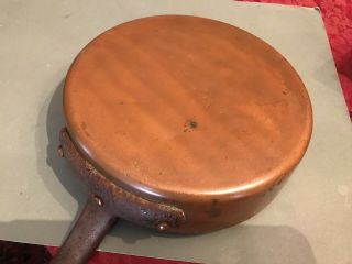Antique Duparquet D H & M Co.  Heavy Copper Saute Pan 10” Wooster St.  NY 3