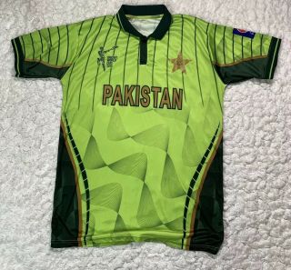 Cricket Jersey Pakistan 2015 World Cup Vintage Xl Vtg Afridi 10 Mens Large L