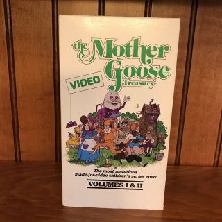 Mother Goose Video Treasury Vhs 80s Vtg Volumes 1 & 2 Rhymes Songs Stories 1987