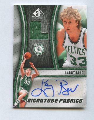 Larry Bird 2009 - 10 Sp Game Signature Fabrics Jersey Autograph Sp Celtics
