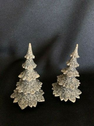 Vintage Christmas Glitter Tree Hard Plastic Tiered Western Germany Putz