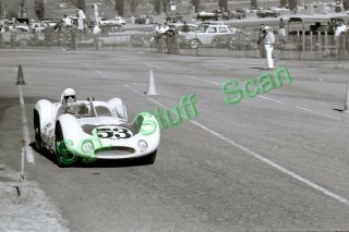 1961 Sports Car Racing Photo Negative Pomona Road Racing Bill Krause Maserati