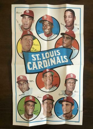 1969 Topps Team Posters 18 St.  Louis Cardinals