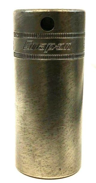 Vintage Snap - On 3/8 " Drive 6 - Point 21mm Impact Socket Simfm21 Made In Usa