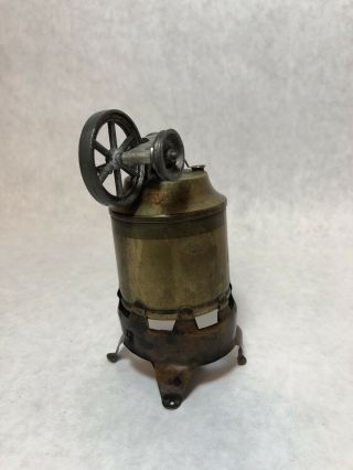 Antique Steam Engine Brass Burner Boiler Metal 2