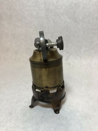 Antique Steam Engine Brass Burner Boiler Metal 3
