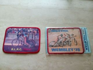 Vintage Speedway Sew On Patches X 2 - World Final 1978 & Blrc Final -