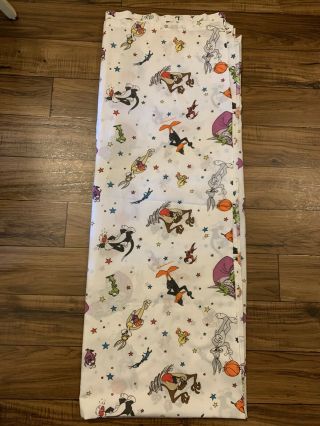 Vintage Warner Brothers Looney Toons Twin/full Size Top Sheet 66”x90”