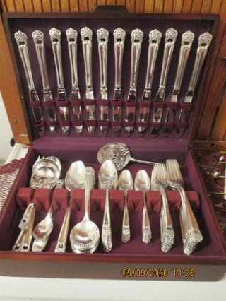 1847 Rogers Bros Silverplate Flatware Eternally Yours 100 Pc Set For 12,  Serving