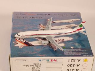 Mea Middle East Airlines Airbus A321 Aircraft Model 1:400 Scale Aero Classics