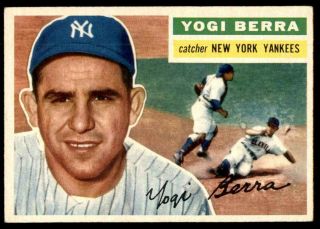 1956 Topps 110 Yogi Berra Yankees Ex - Mt,  To Nm