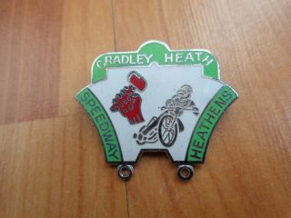 Vintage Cradley Heath Heathens Speedway Rider,  Hammer Enamel Bike Pin Badge