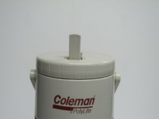 COLEMAN POLYLITE Maroon 1/2 GALLON Thermos 5590 Water Jug Cooler Spout Vintage 2