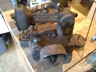 Antique Vintage Chandler Button Sewing Machine Industrial