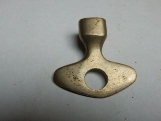 Vintage 1 5/8 " Brass Railroad Screw Signal Lock Triangle Key Female