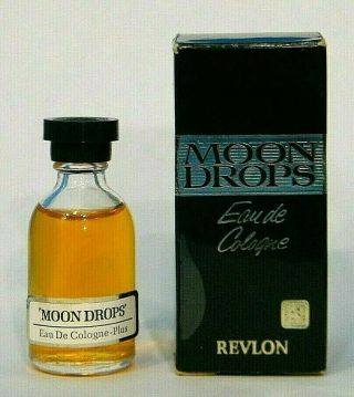 Nib Vintage Revlon Moon Drops Eau De Cologne Plus Miniature Bottle Travel Sample