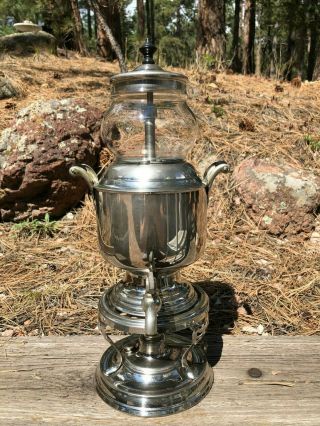 Antique Manning - Bowman Meteor Coffee Percolator With Glass Globe,  Circa.  1910