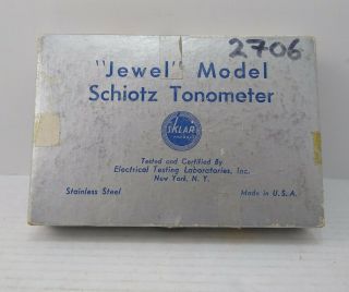 Sklar Schiotz Tonometer - Vintage Optometry Collectable.  Jewel Model