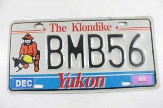 1999 Vintage Yukon Territory License Plate Bmb56 The Klondike Car Truck - M15