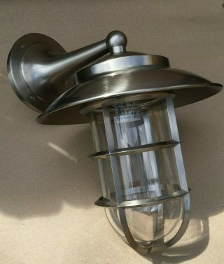 Restoration Hardware Starboard Sconce With Shade Antique Nickle Large