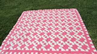 Gorgeous Antique Hand Stitched American Quilt 74 " By 82 "