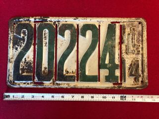 Vintage Illinois In 1914 License Plate
