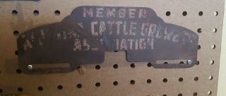 Vintage Arizona Cattle Growers Association License Plate Topper