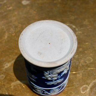 Antique Wedgwood Cobalt Jasper Dip Upright Spill Vase or Toothpick Holder 3