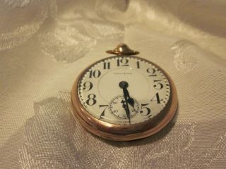 Antique Waltham Gold Plated Pocket Watch 1908 - 1910