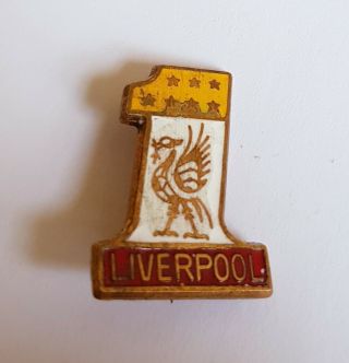 Vintage Liverpool No.  1 - Football Club - Metal Enamel Pin Badge
