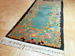 2x4 Chinese Rug Antique 1920 