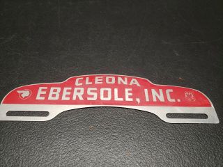 Nos Vintage License Plate Topper.  Cleona Ebersole,  Inc.  Pontiac