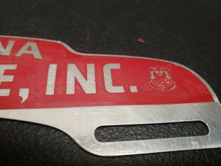 NOS Vintage License Plate Topper.  Cleona Ebersole,  Inc.  PONTIAC 2