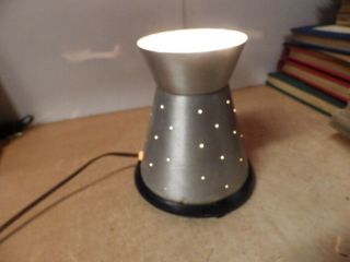 Vtg Star Light Lava Lamp Base Only Silver Anodized Aluminum -