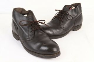 Vintage 80s Addison Shoe Company Leather Steel Toe Safety Work Boots Mens 9 R