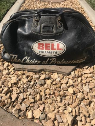 Vintage Bell Helmets " Choice Of Professionals " Doctor Duffle Bowling Display Bag