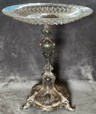Antique Poland Fraget B Buch Warszawa Silver Plate Compote
