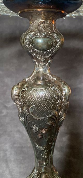 ANTIQUE POLAND FRAGET B BUCH WARSZAWA SILVER PLATE COMPOTE 3
