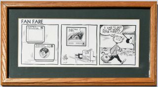 Walt Ditzen Fan Fare Framed Strip Print Vintage Bowling Gag 1 - 17 - ??
