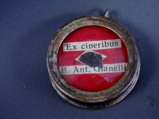 Ex Cineribus B.  Ant.  Gianelli Relic Antique Relic Reliquary