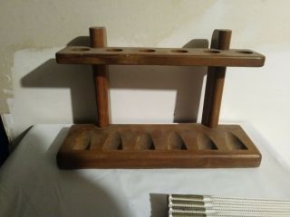 Vintage Duk - It Tobacco Pipe Holder,  Stand For 6,  Mcdonald Products,  Walnut