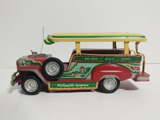 Pressed Steel Philippine Jeepney Promite Model I - 80 Manila Model Red Green Rare